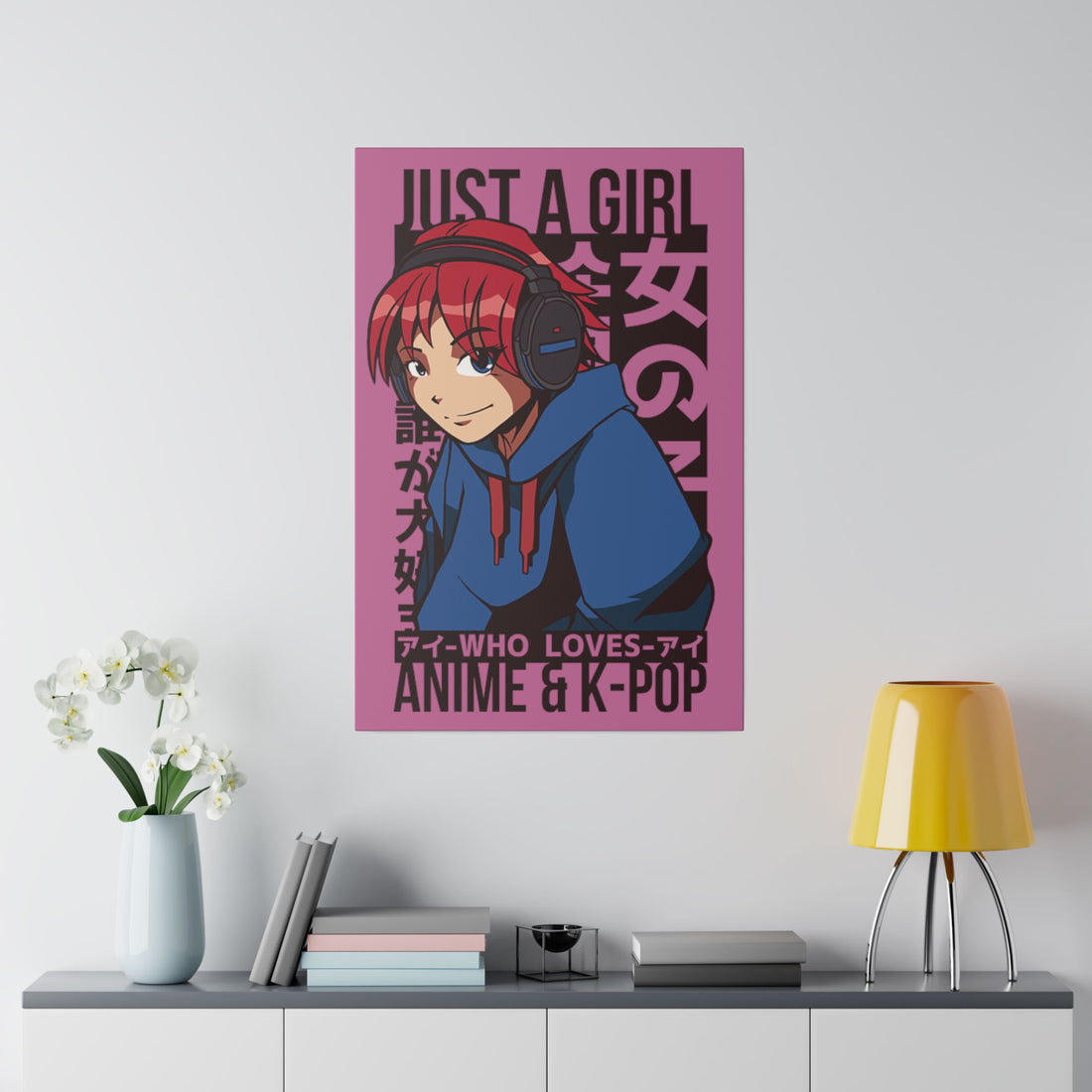 Just A Girl Who Loves Anime & KPOP - Matte Canvas, Stretched, 0.75"