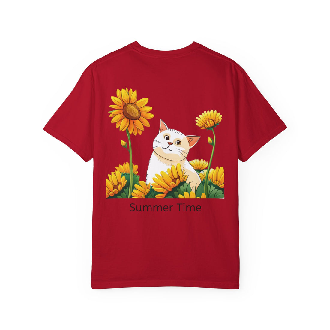 Summer Time - Sunshine Unisex Garment-Dyed T-shirt Love My Cat