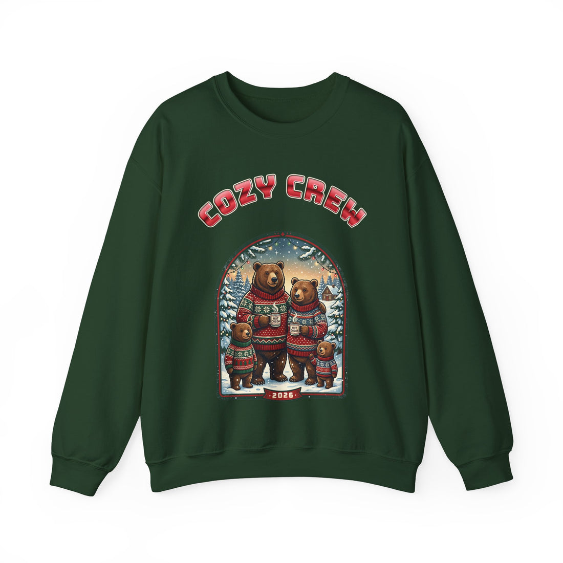 Head Elf in Charge 2026 family Christmas sweatshirt, dark color by Inkida, view 3