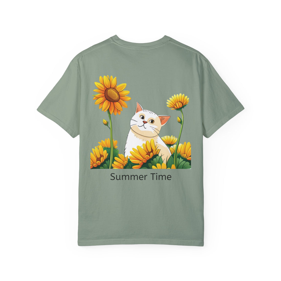 Summer Time - Sunshine Unisex Garment-Dyed T-shirt Love My Cat