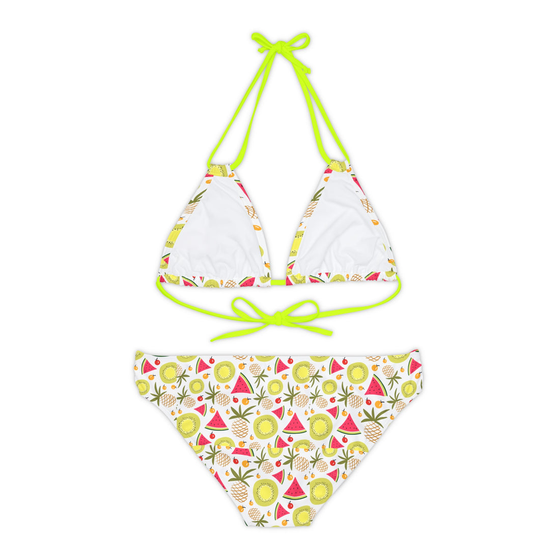 Summer Pattern Fruits Strappy Bikini Set