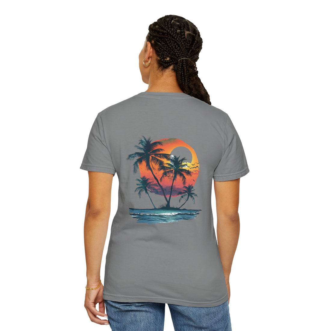 Hello Summer Sunset - Unisex Garment-Dyed T-shirt