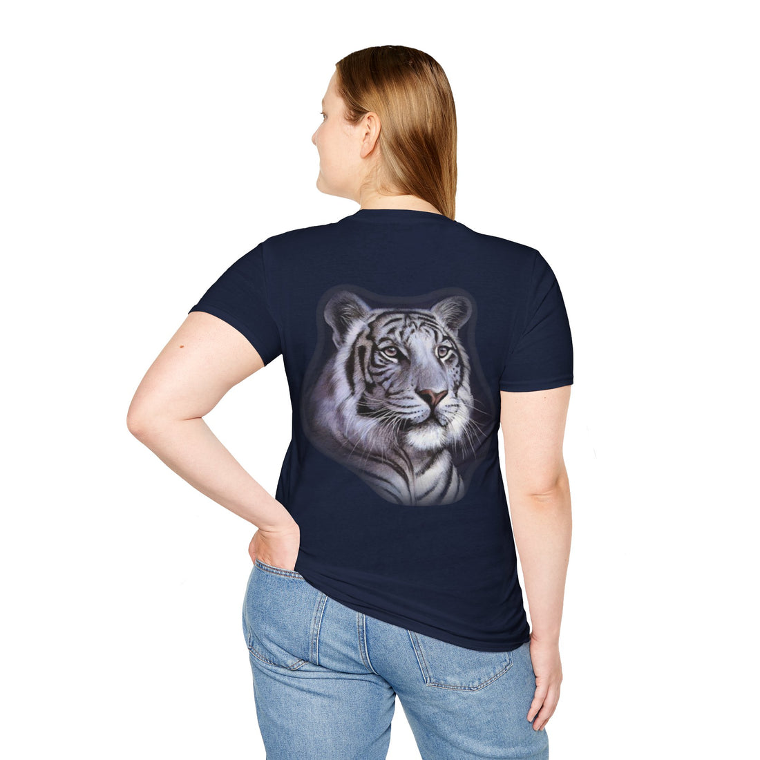Hello Summer & Tiger in Back Unisex Softstyle T-Shirt