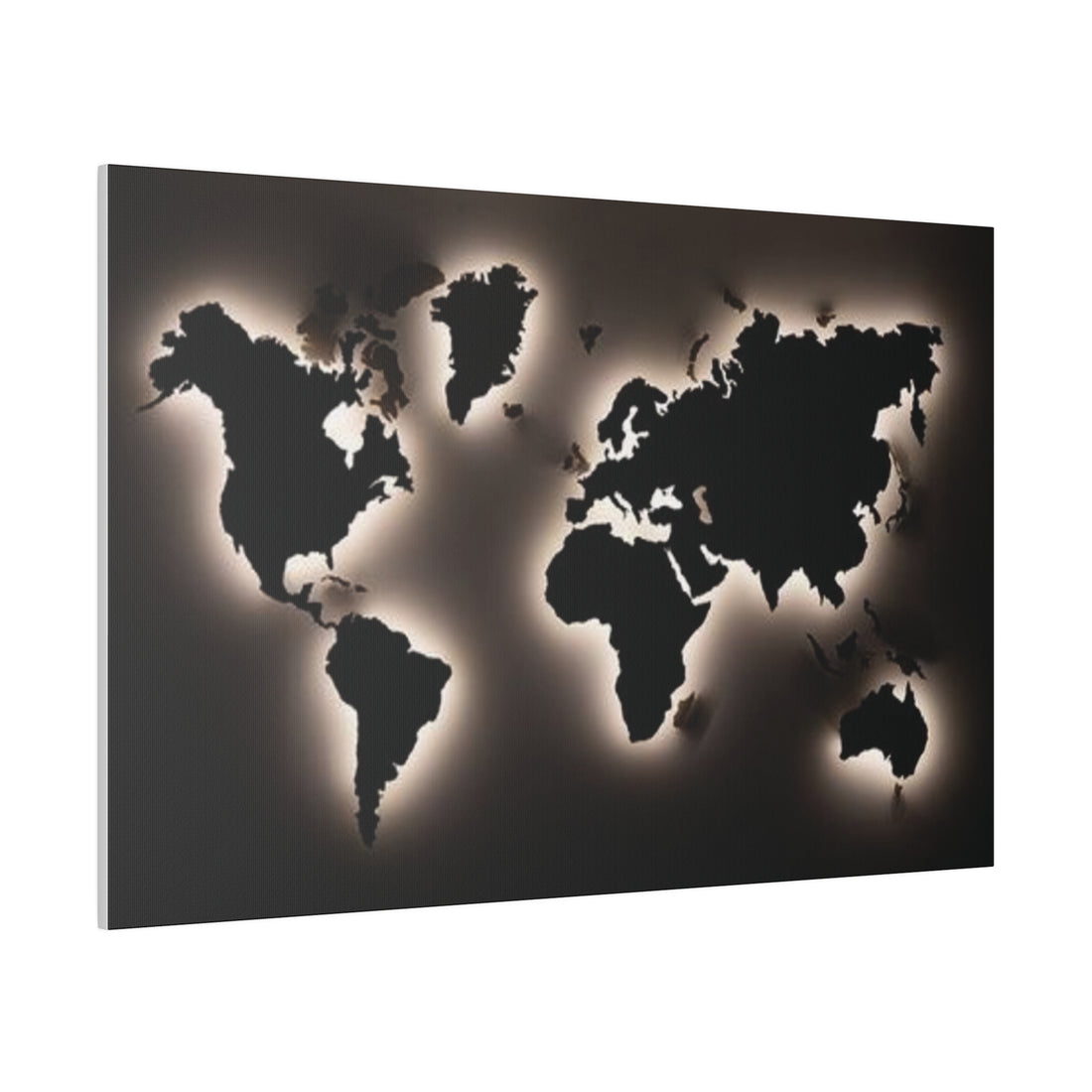 Motherboard map, World Map Matte Canvas, Stretched, 0.75"