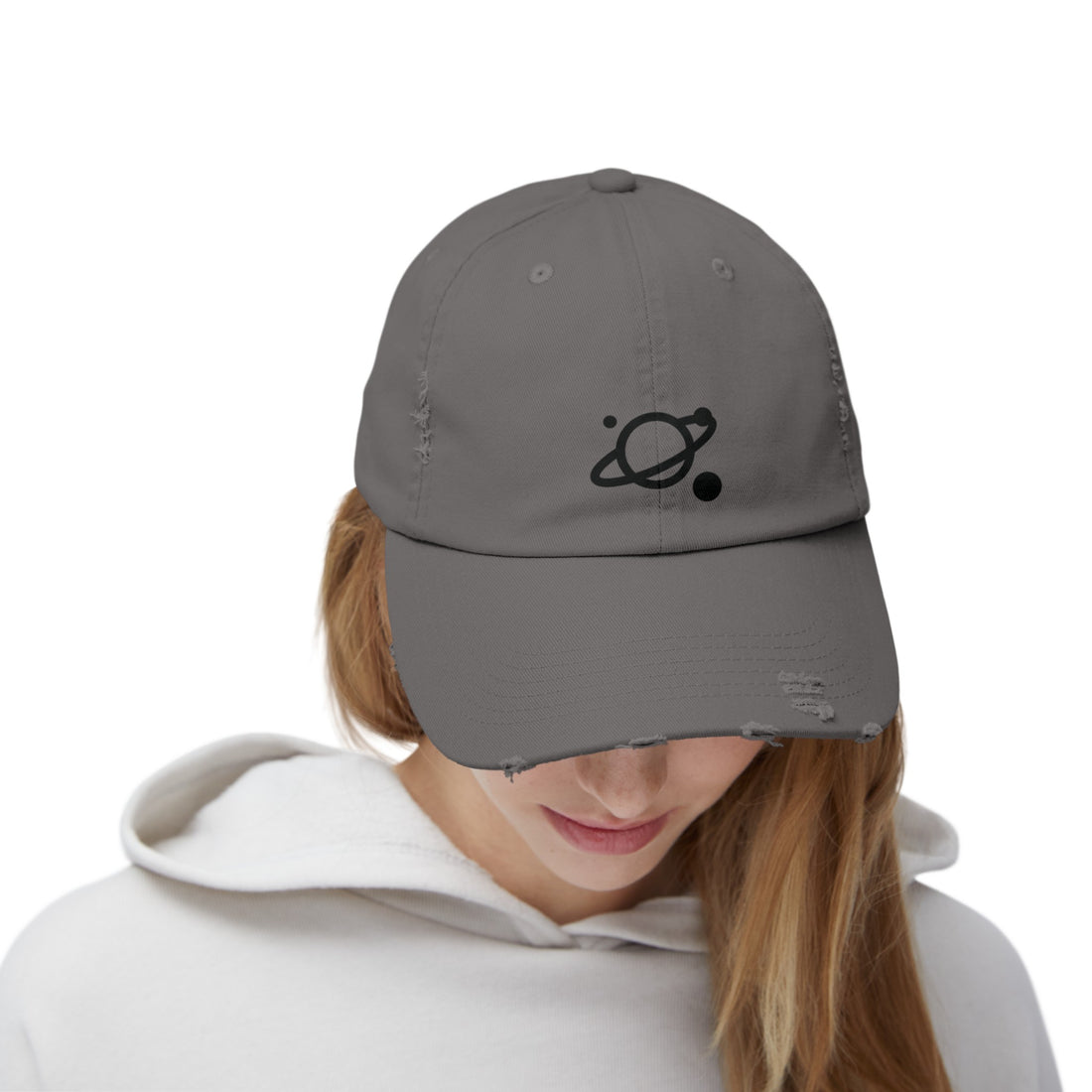 Unisex Distressed Saturn Cap