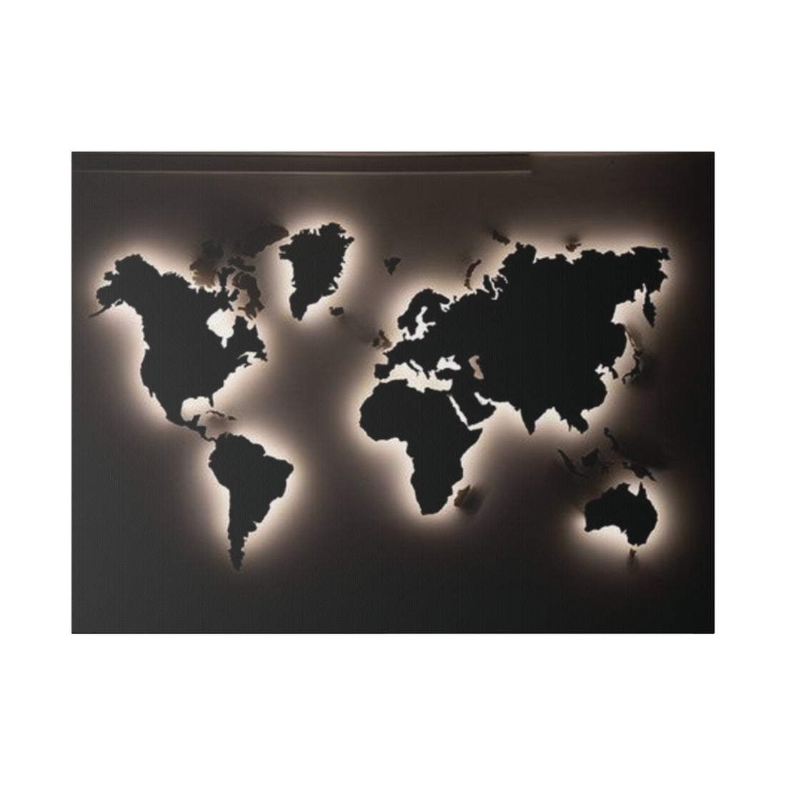 Motherboard map, World Map Matte Canvas, Stretched, 0.75"