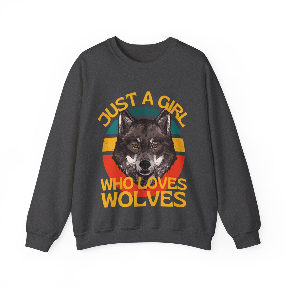 Just A Girl Who Loves Wolves Crewneck Sweatshirt