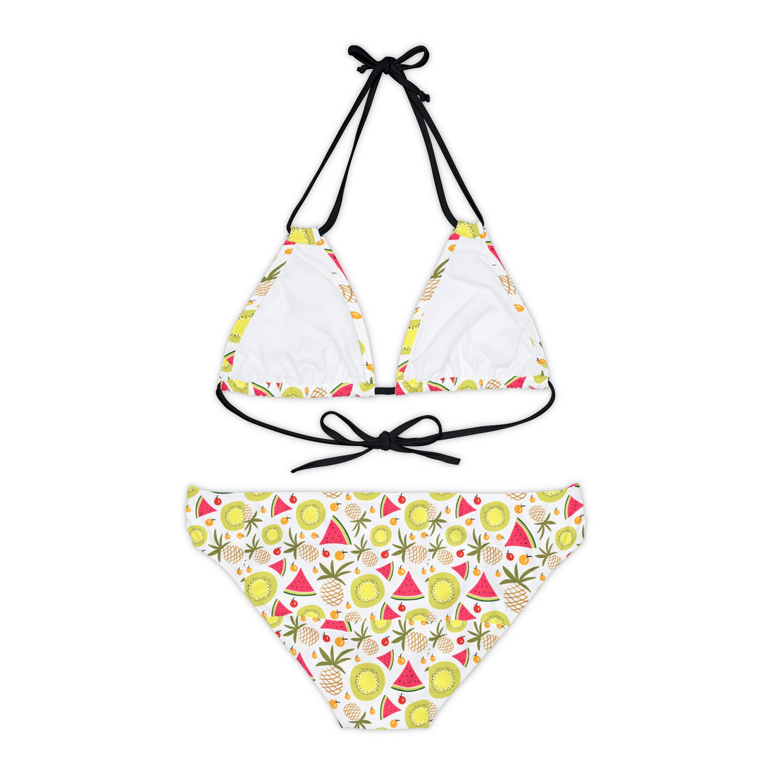 Summer Pattern Fruits Strappy Bikini Set