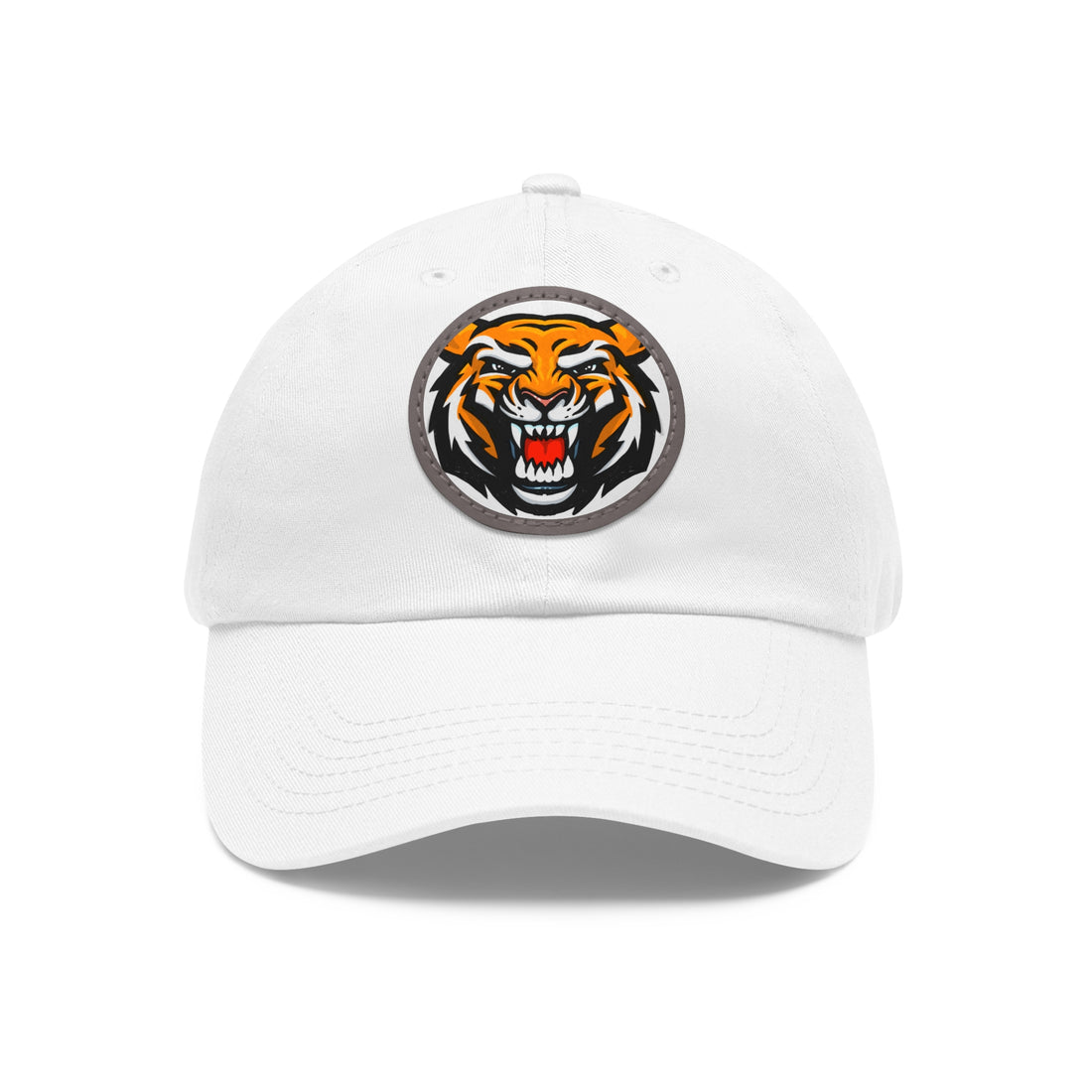 Tiger - Dad Hat with Leather Patch (Round)
