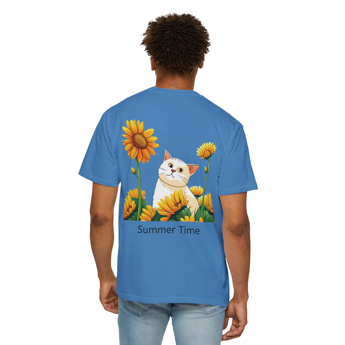 Summer Time - Sunshine Unisex Garment-Dyed T-shirt Love My Cat