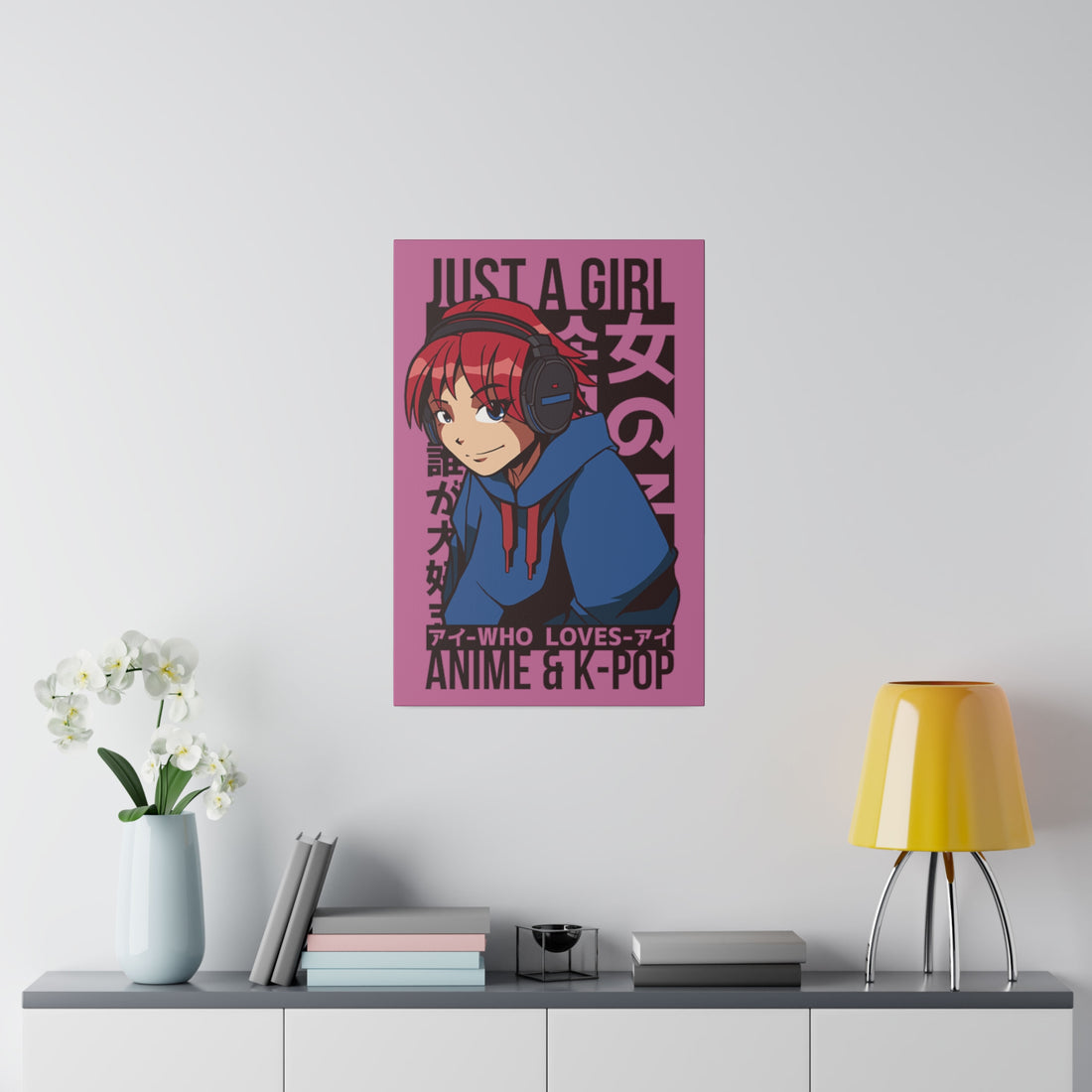 Just A Girl Who Loves Anime & KPOP - Matte Canvas, Stretched, 0.75"
