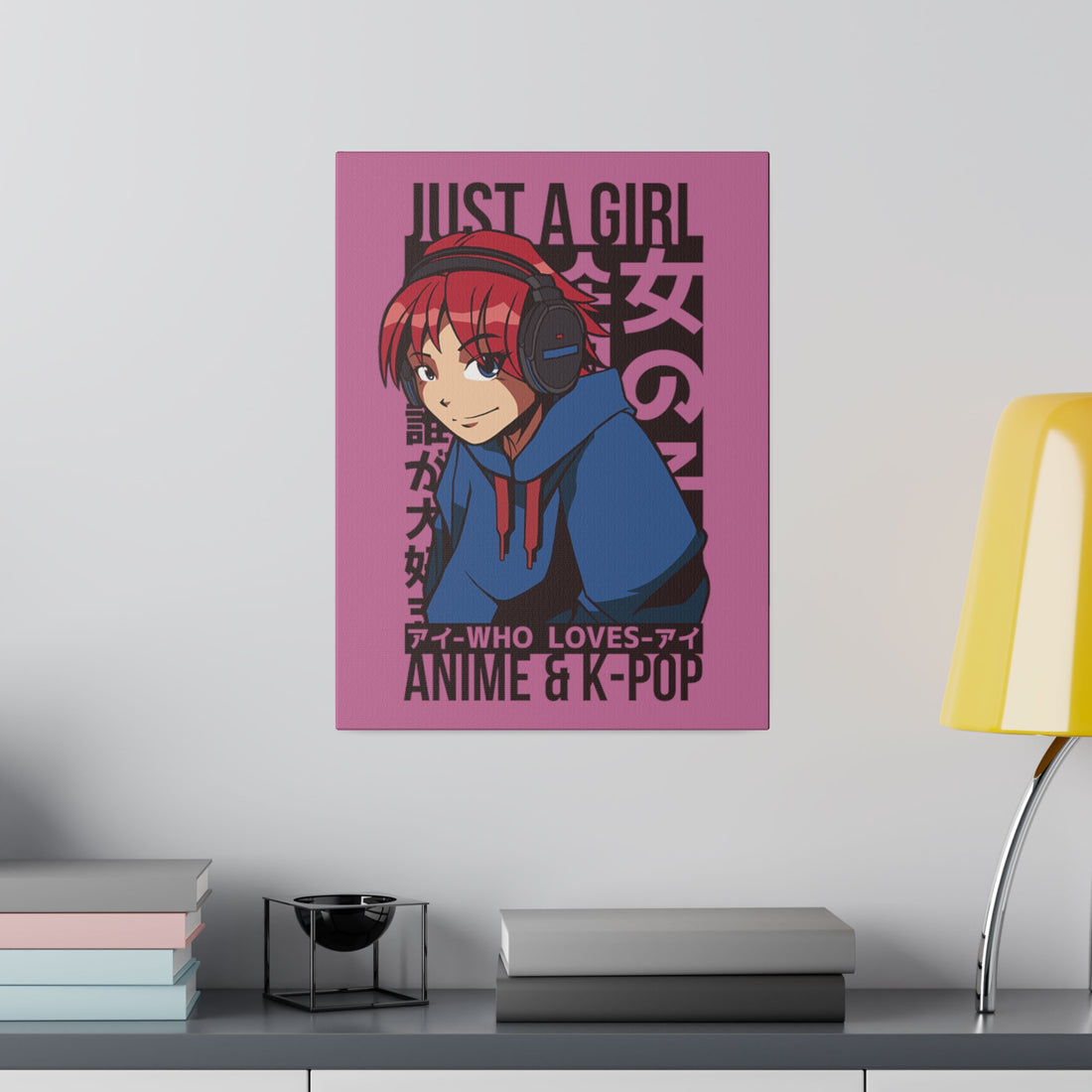 Just A Girl Who Loves Anime & KPOP - Matte Canvas, Stretched, 0.75"