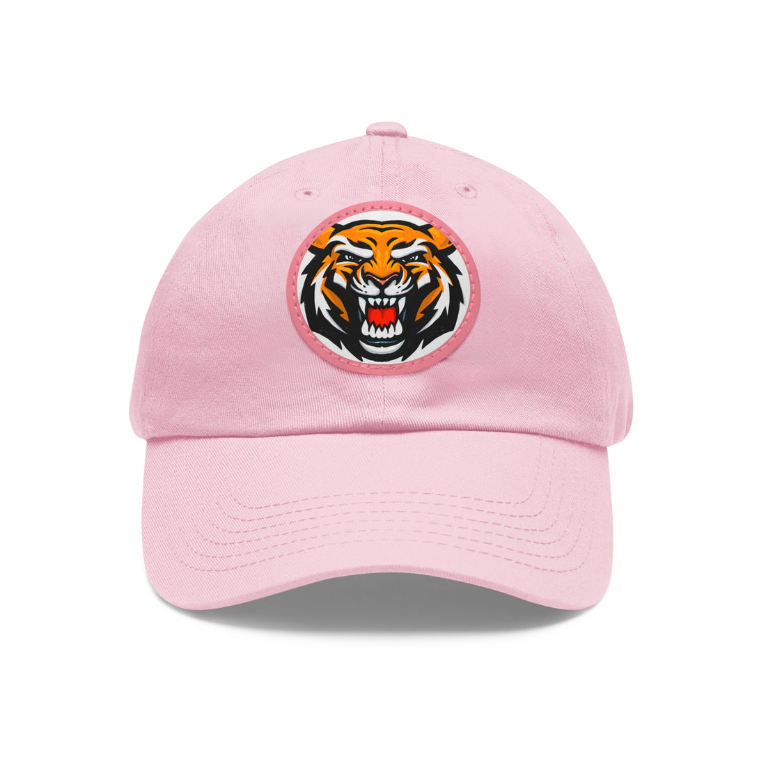 Tiger - Dad Hat with Leather Patch (Round)