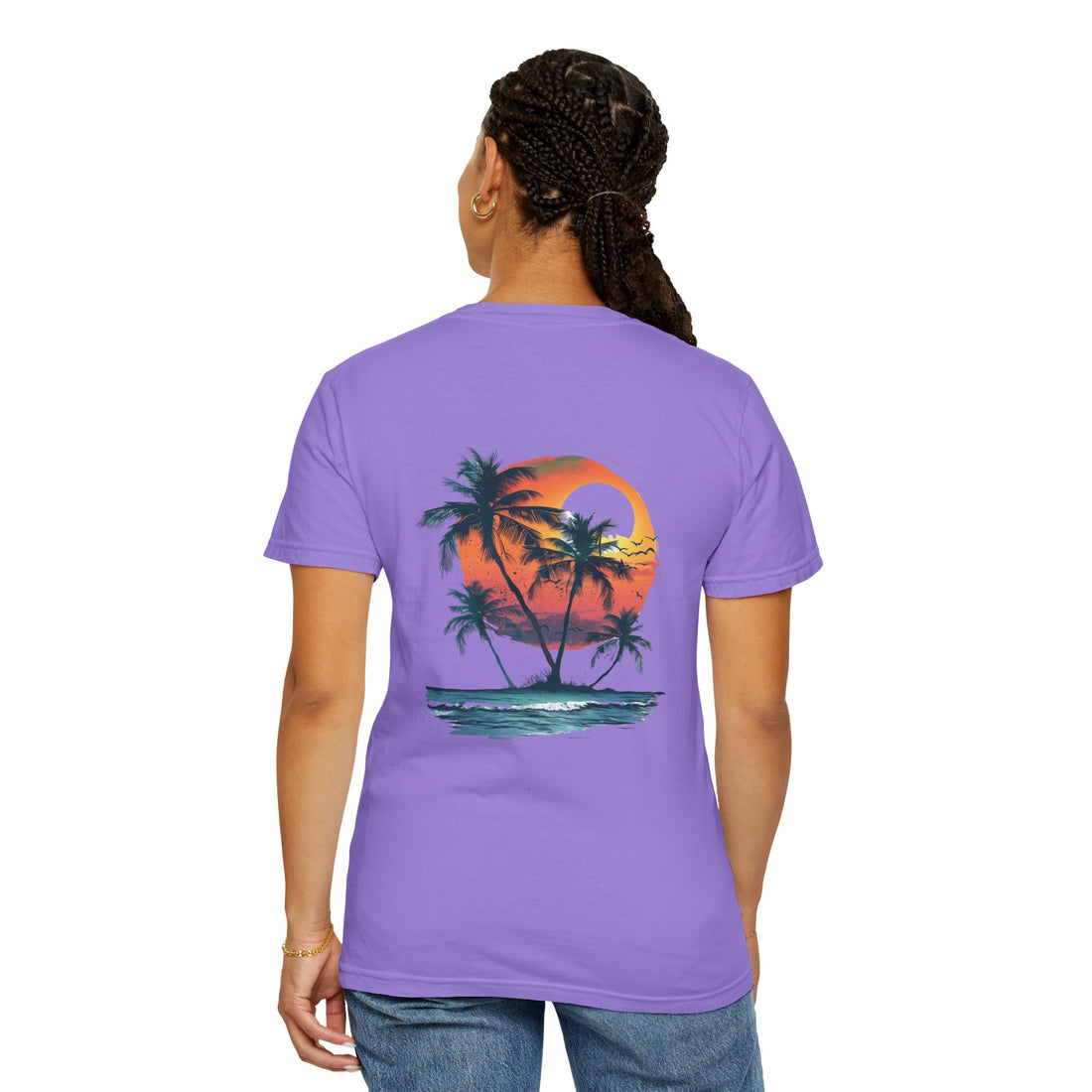 Hello Summer Sunset - Unisex Garment-Dyed T-shirt