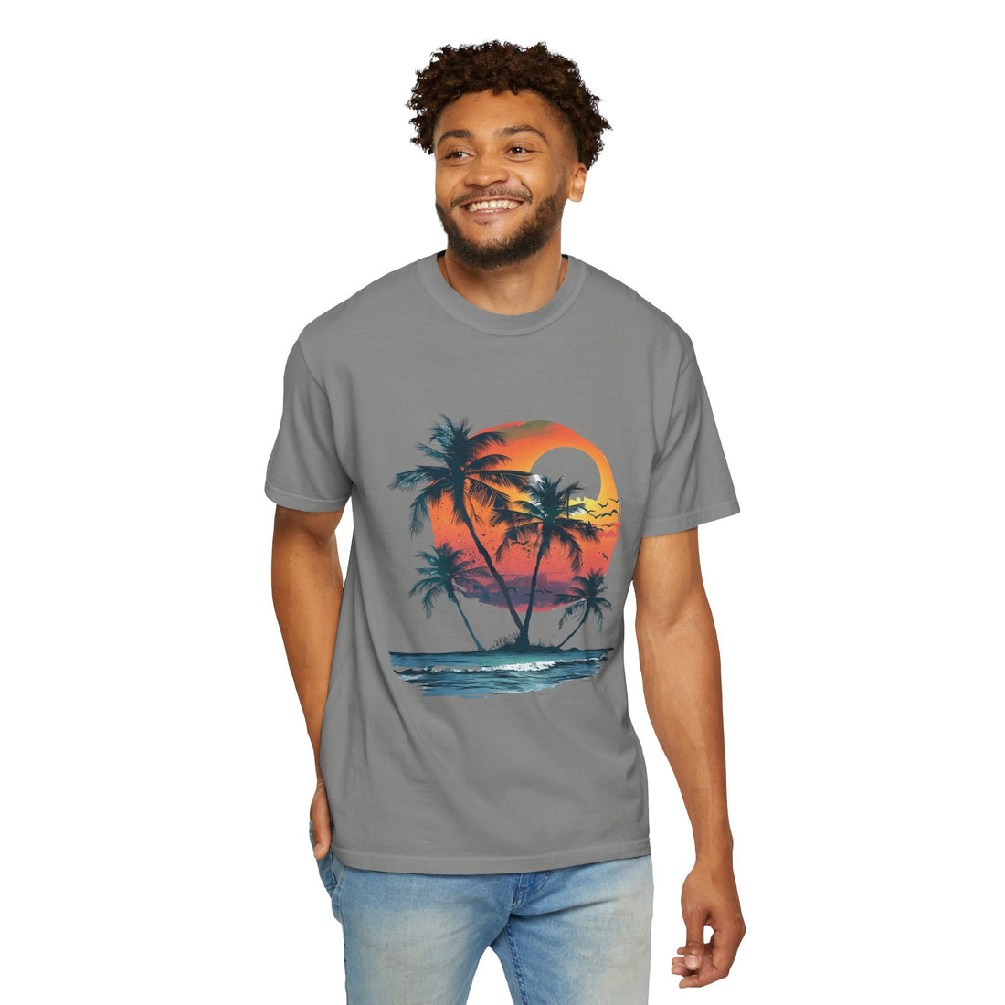 Summer Time - Sunshine Unisex Garment-Dyed T-shirt Love My Cat