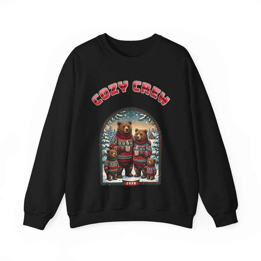Head Elf in Charge 2026 family Christmas sweatshirt, dark color by Inkida, view 1