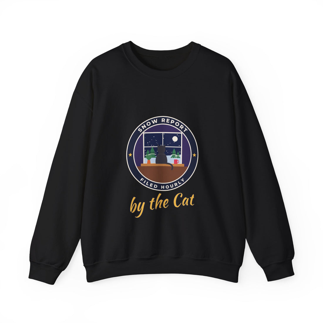 Snow Report by the Cat Sweatshirt