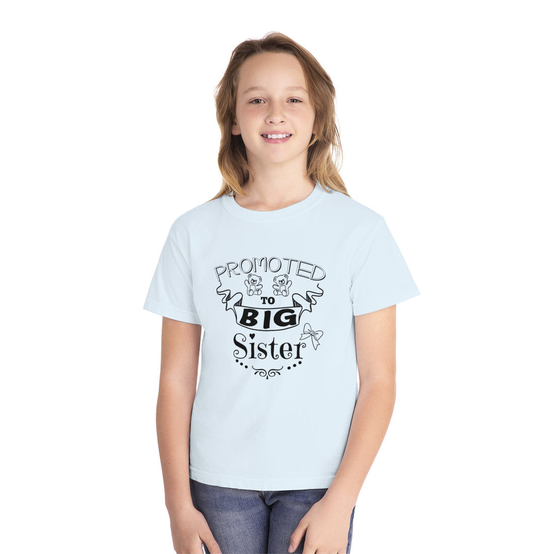 Promoted To Big Sister Youth Midweight Tee