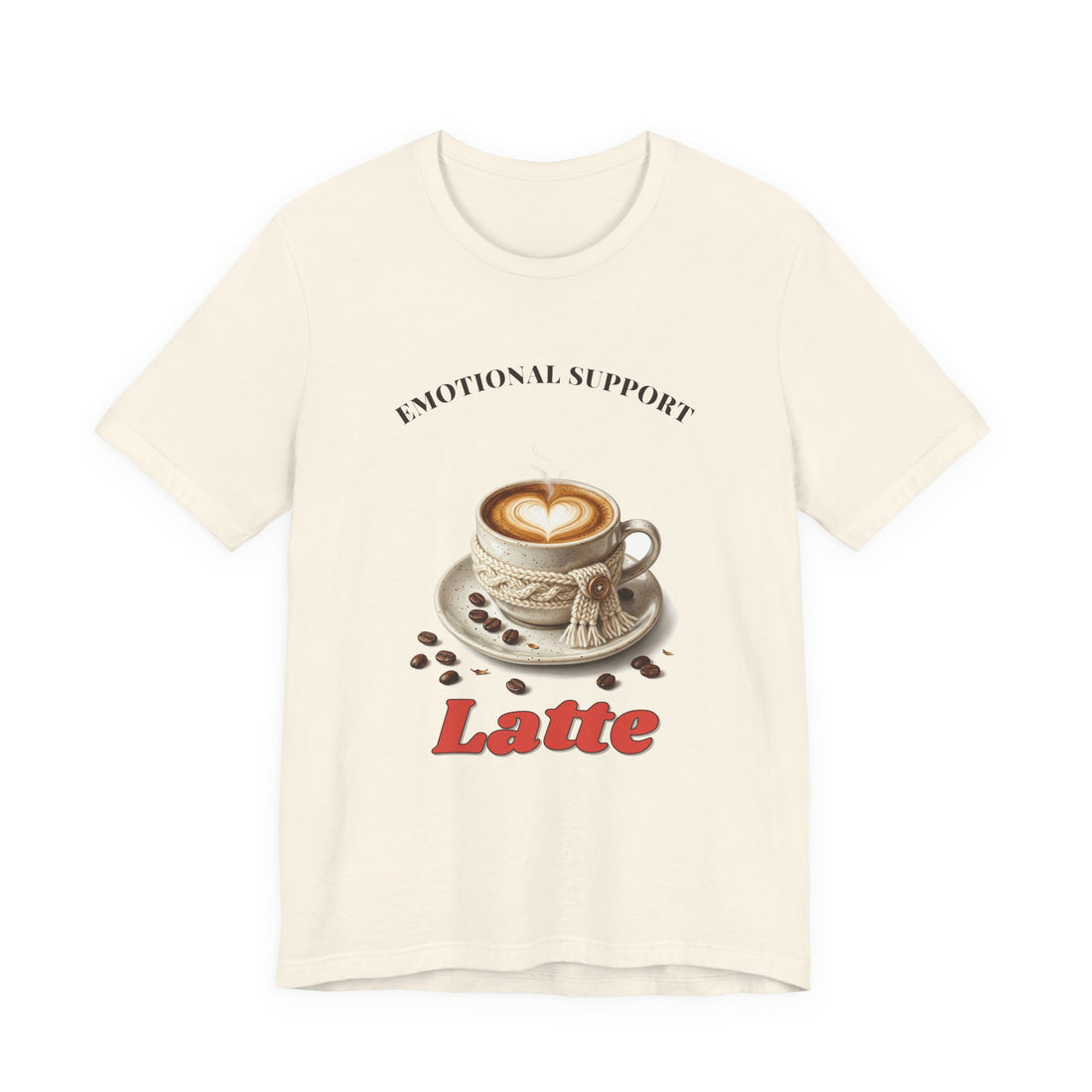 Emotional Support Latte funny t-shirt, view 2