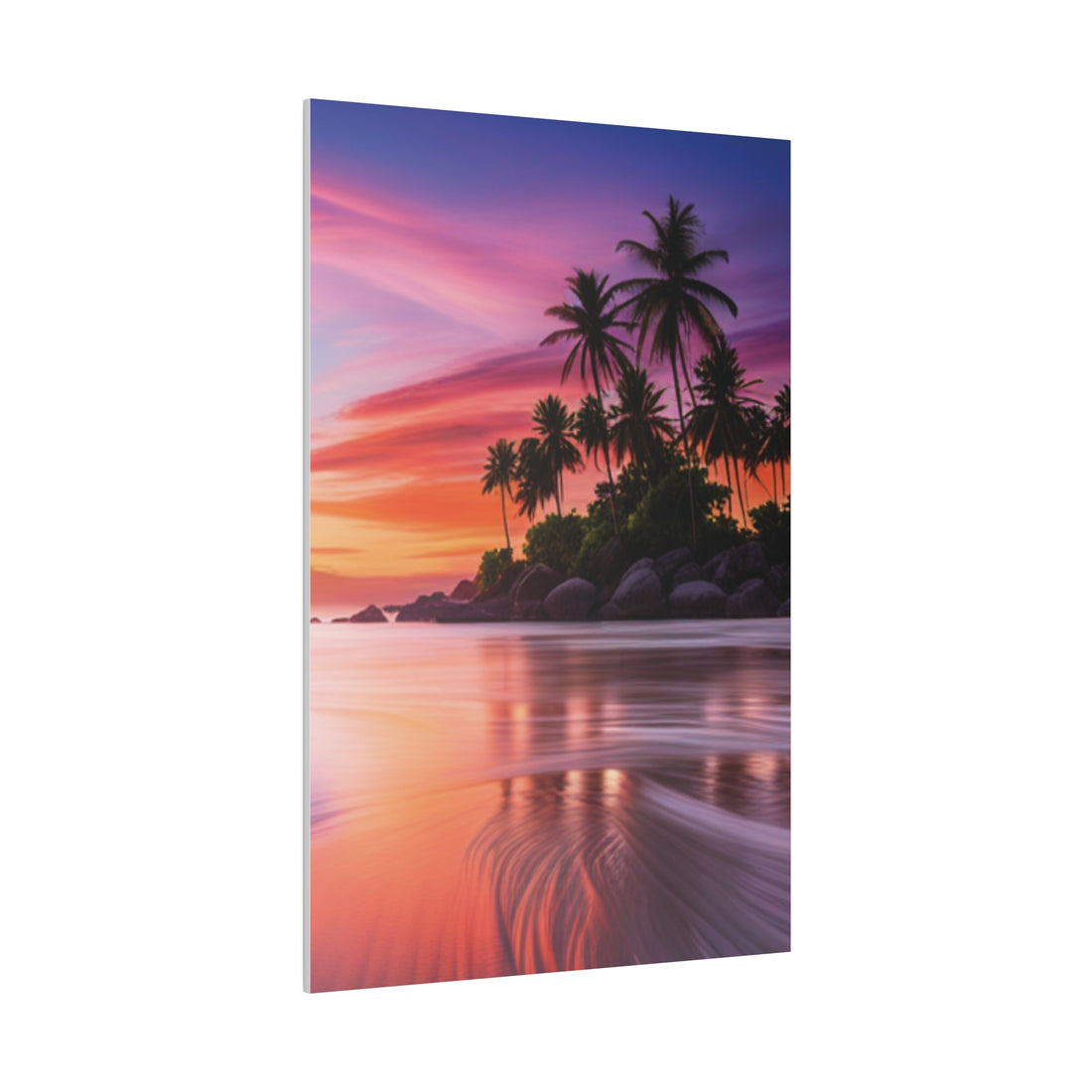 Tropical Island Sunset Matte Canvas, Stretched 0.75"