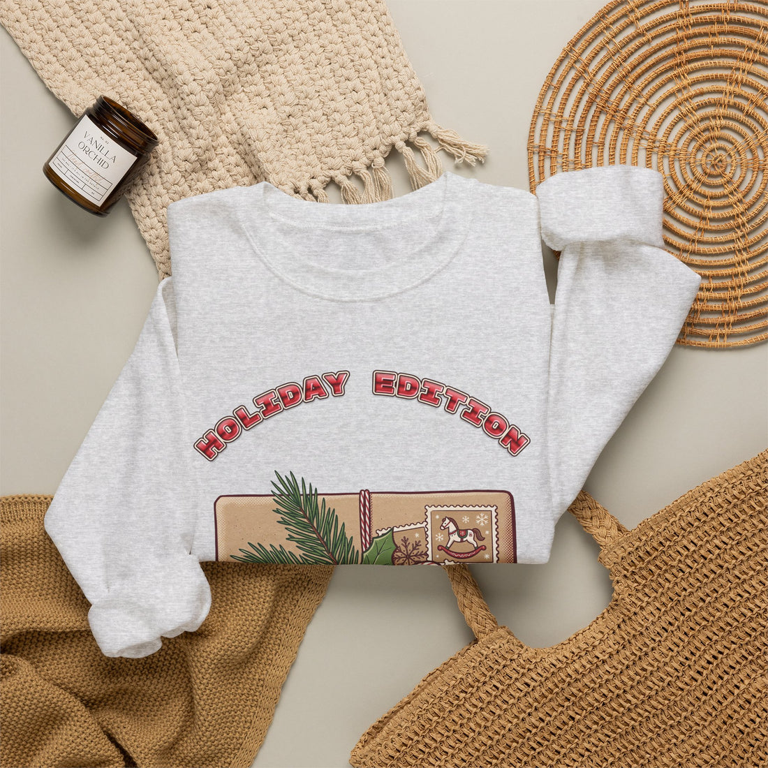 Holiday Edition Arriving 2027 pregnancy announcement Christmas sweatshirt by Inkida, view 10