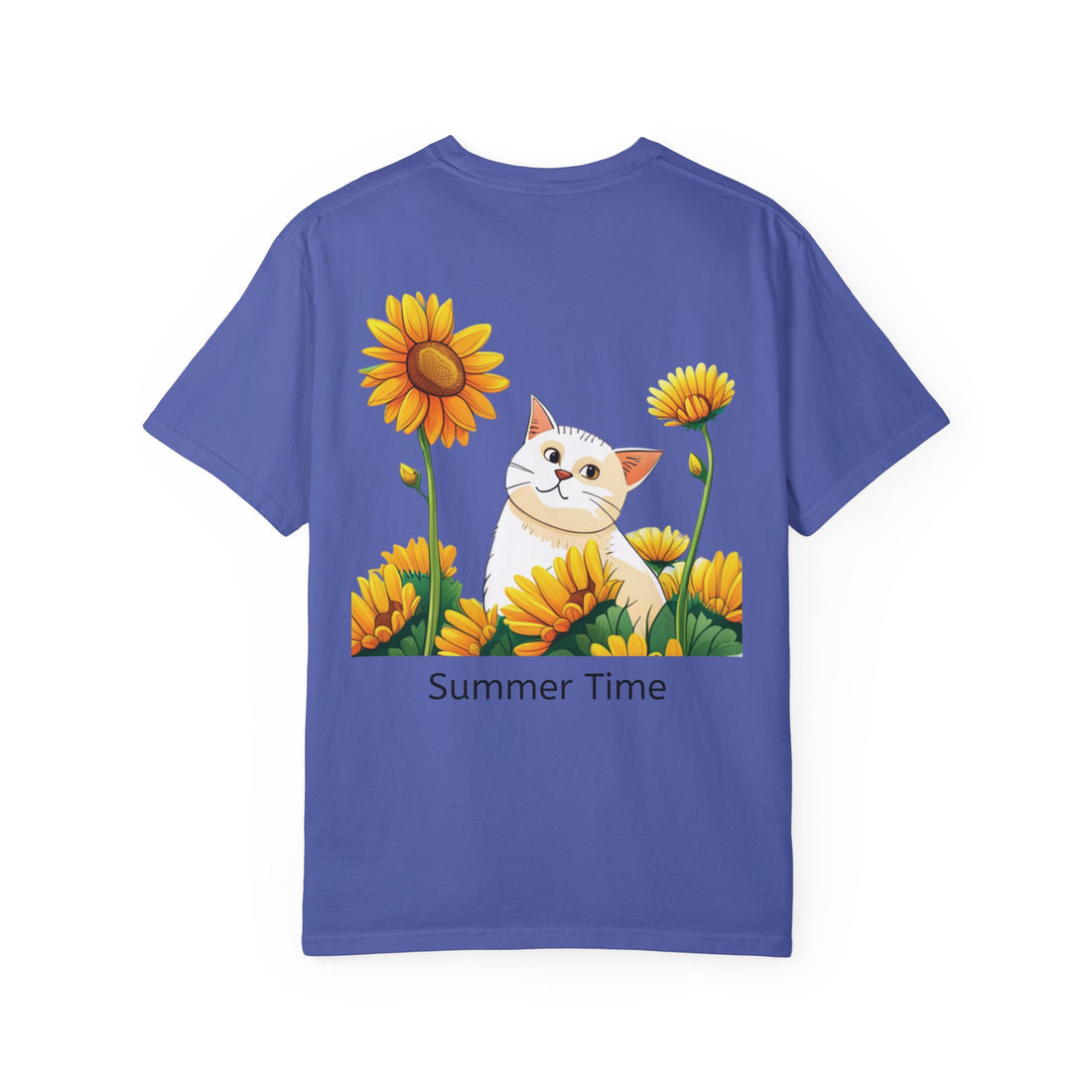 Summer Time - Sunshine Unisex Garment-Dyed T-shirt Love My Cat