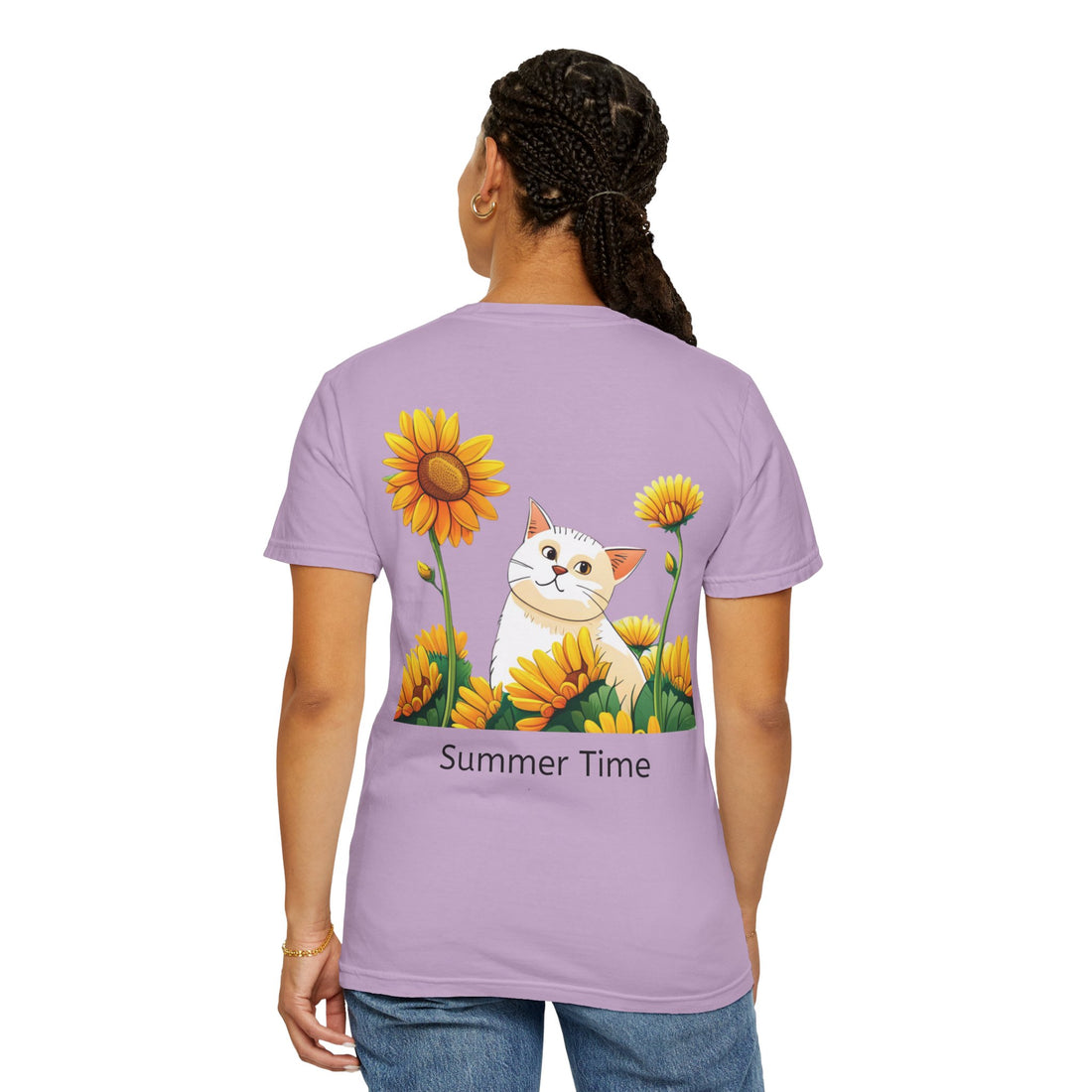 Summer Time - Sunshine Unisex Garment-Dyed T-shirt Love My Cat