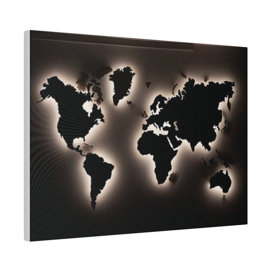 Motherboard map, World Map Matte Canvas, Stretched, 0.75"