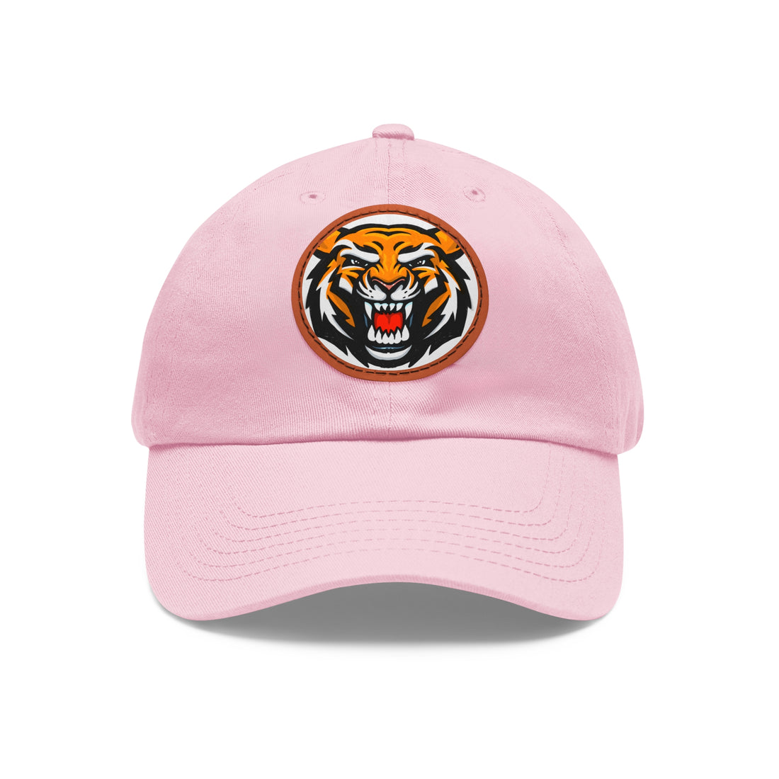 Tiger - Dad Hat with Leather Patch (Round)