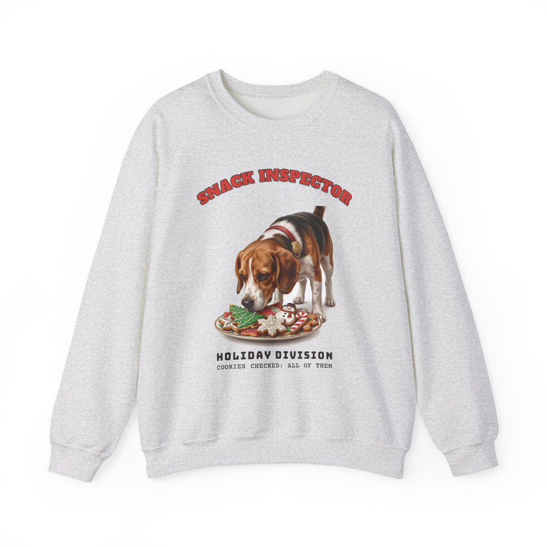 Snack Inspector, Holiday Division funny sweatshirt, view 2