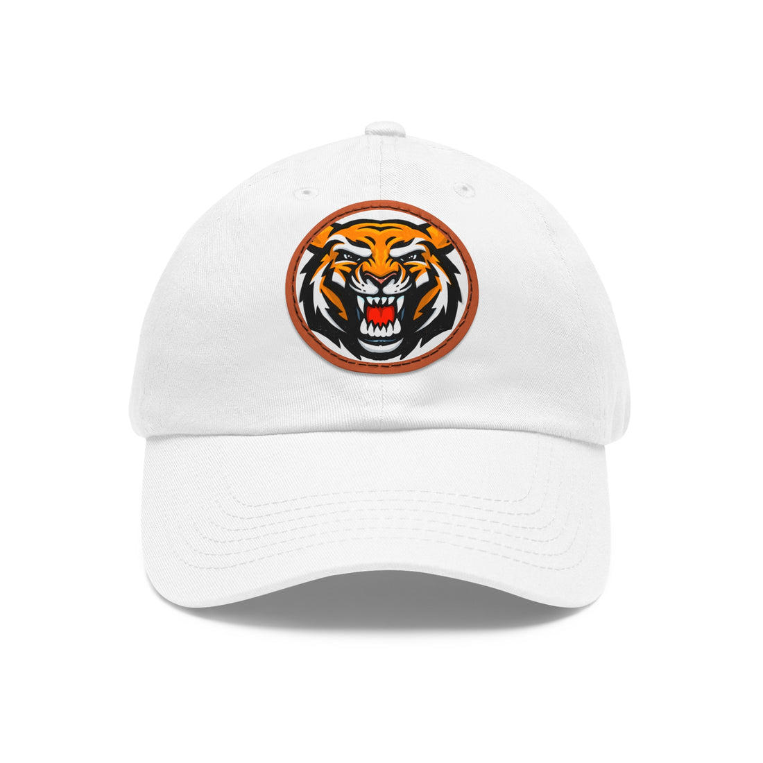 Tiger - Dad Hat with Leather Patch (Round)
