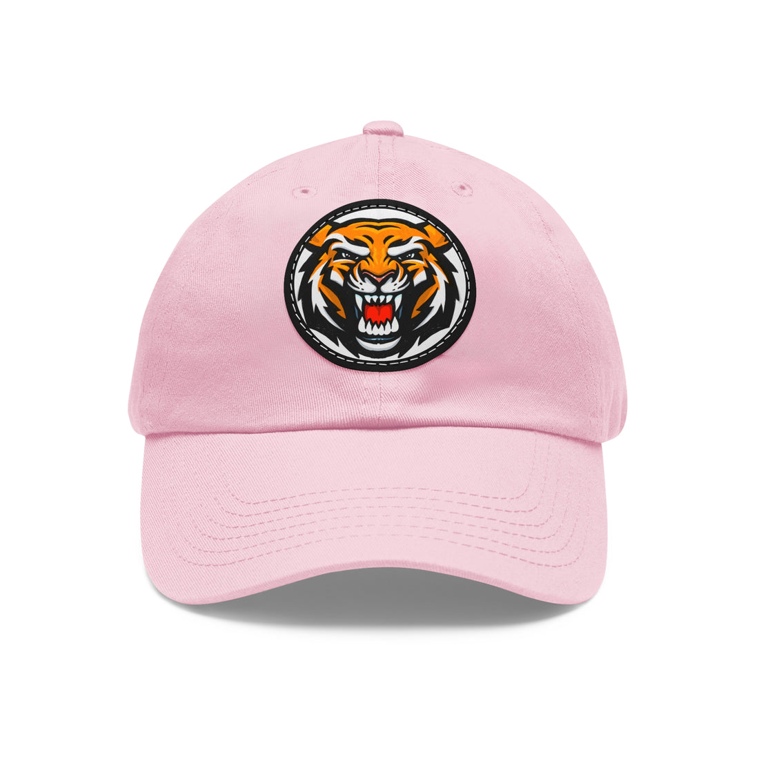 Tiger - Dad Hat with Leather Patch (Round)