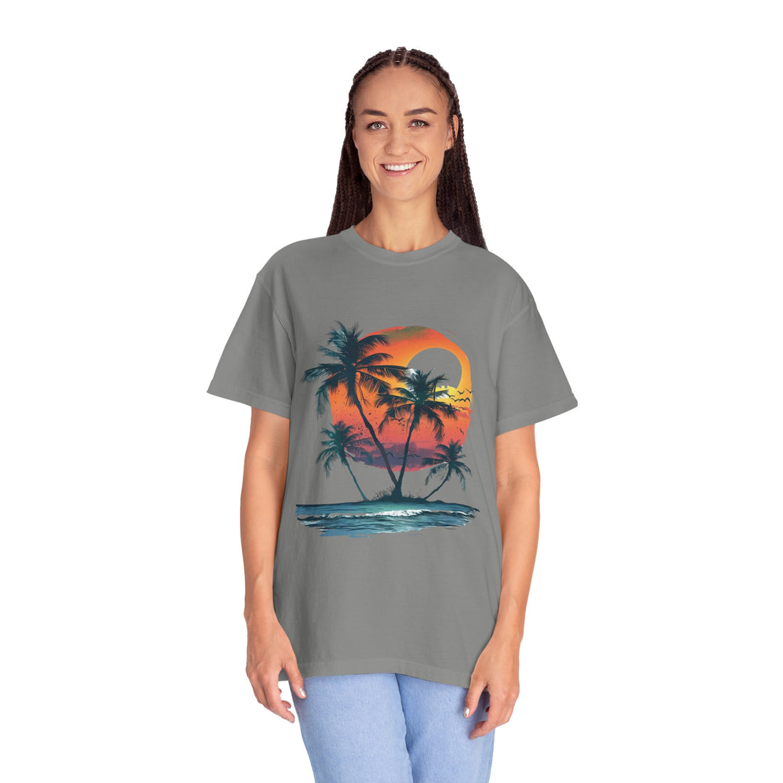 Summer Time - Sunshine Unisex Garment-Dyed T-shirt Love My Cat