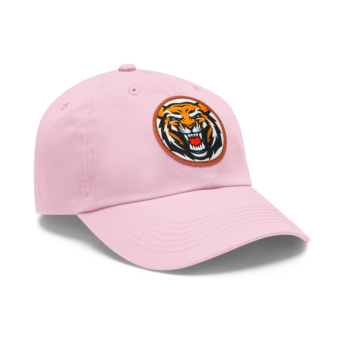 Tiger - Dad Hat with Leather Patch (Round)