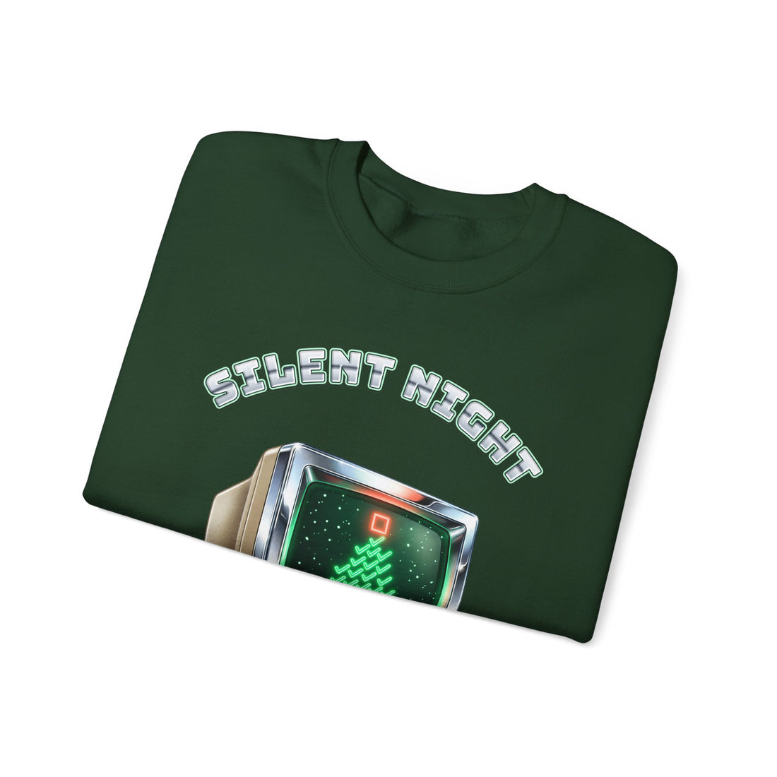 programmer Christmas sweatshirt Silent Night Passing Build, dark color by Inkida, view 12