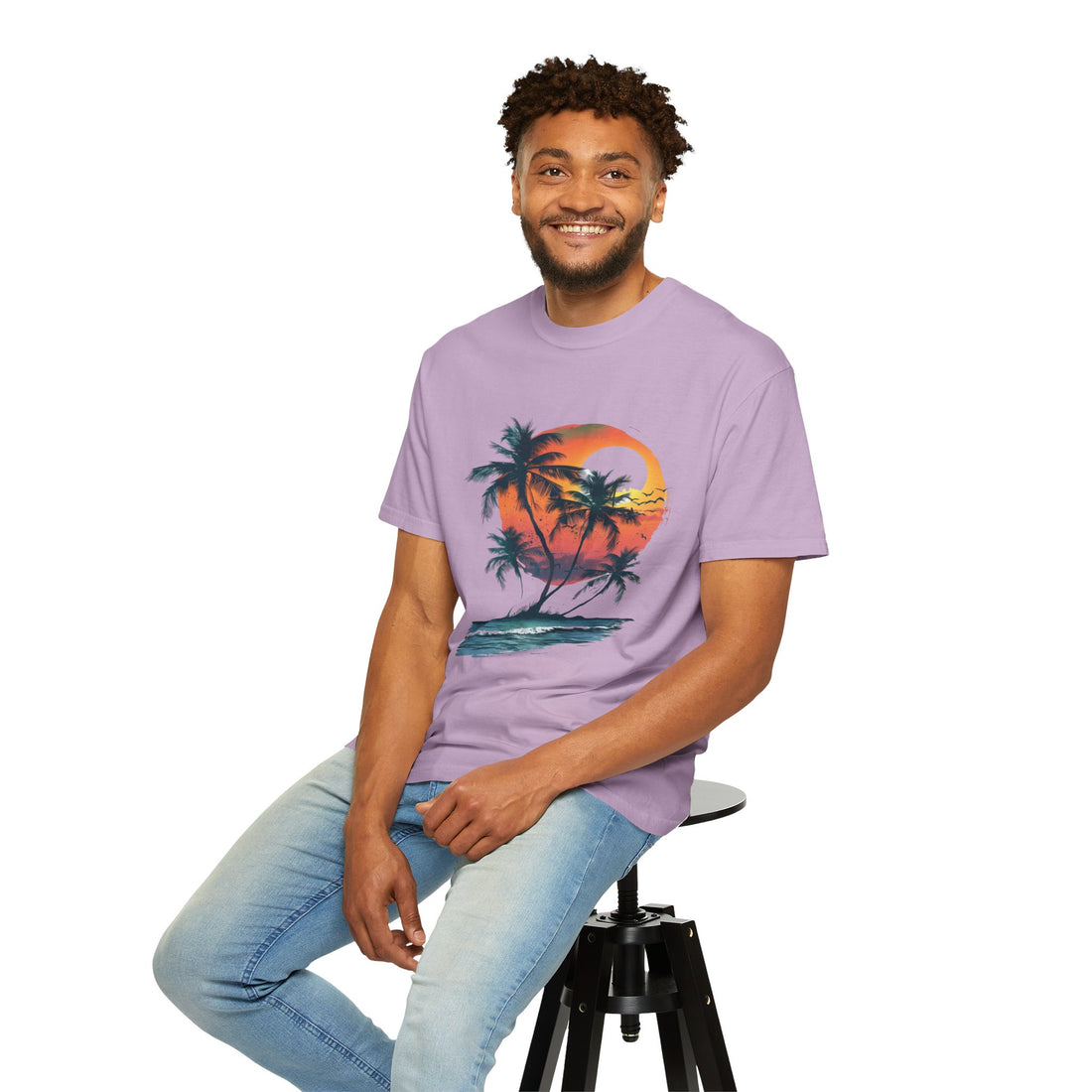 Summer Time - Sunshine Unisex Garment-Dyed T-shirt Love My Cat