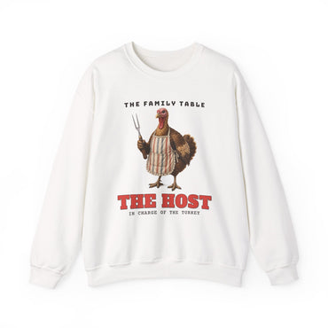 The Family Table: The Host matching family Thanksgiving sweatshirt by Inkida
