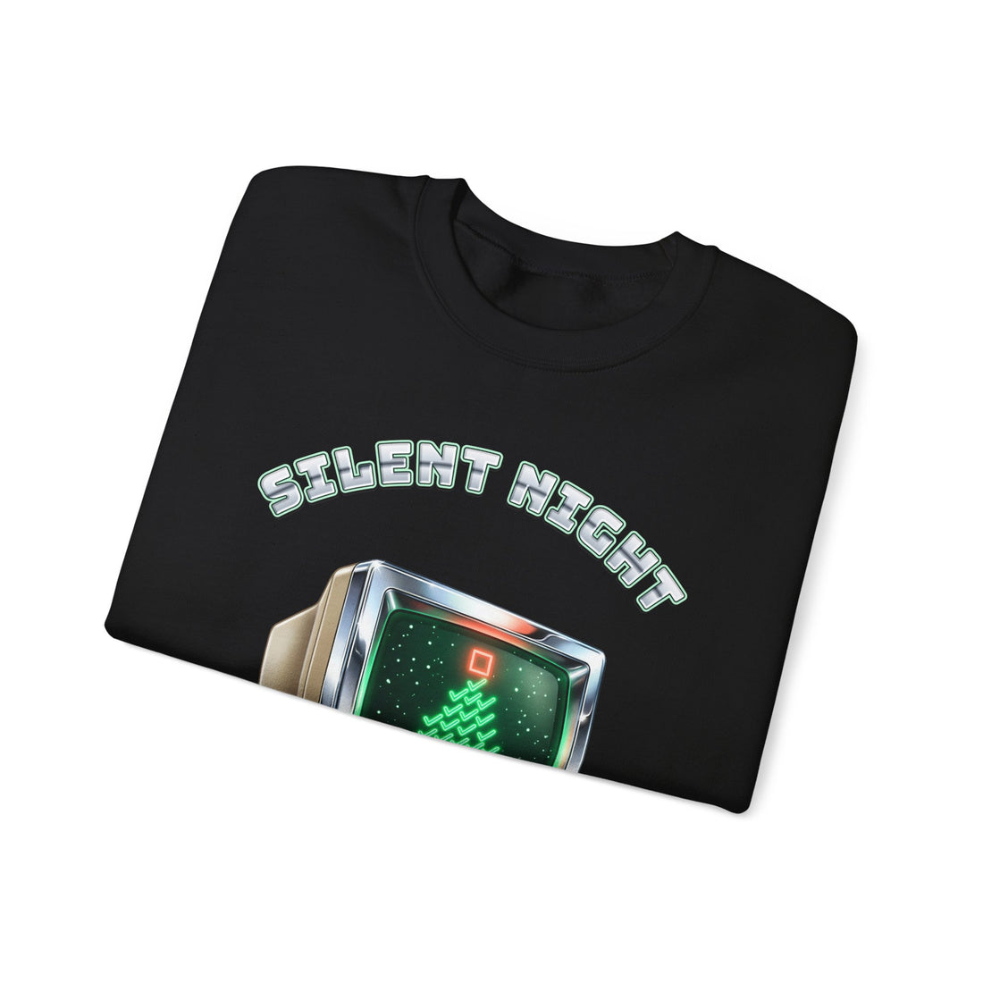programmer Christmas sweatshirt Silent Night Passing Build, dark color by Inkida, view 6