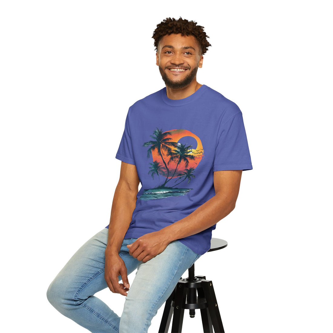 Summer Time - Sunshine Unisex Garment-Dyed T-shirt Love My Cat