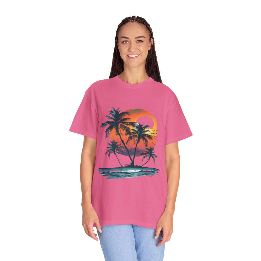 Summer Time - Sunshine Unisex Garment-Dyed T-shirt Love My Cat