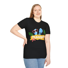 Hello Summer & Tiger in Back Unisex Softstyle T-Shirt