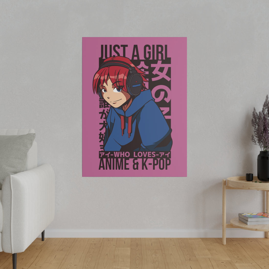 Just A Girl Who Loves Anime & KPOP - Matte Canvas, Stretched, 0.75"