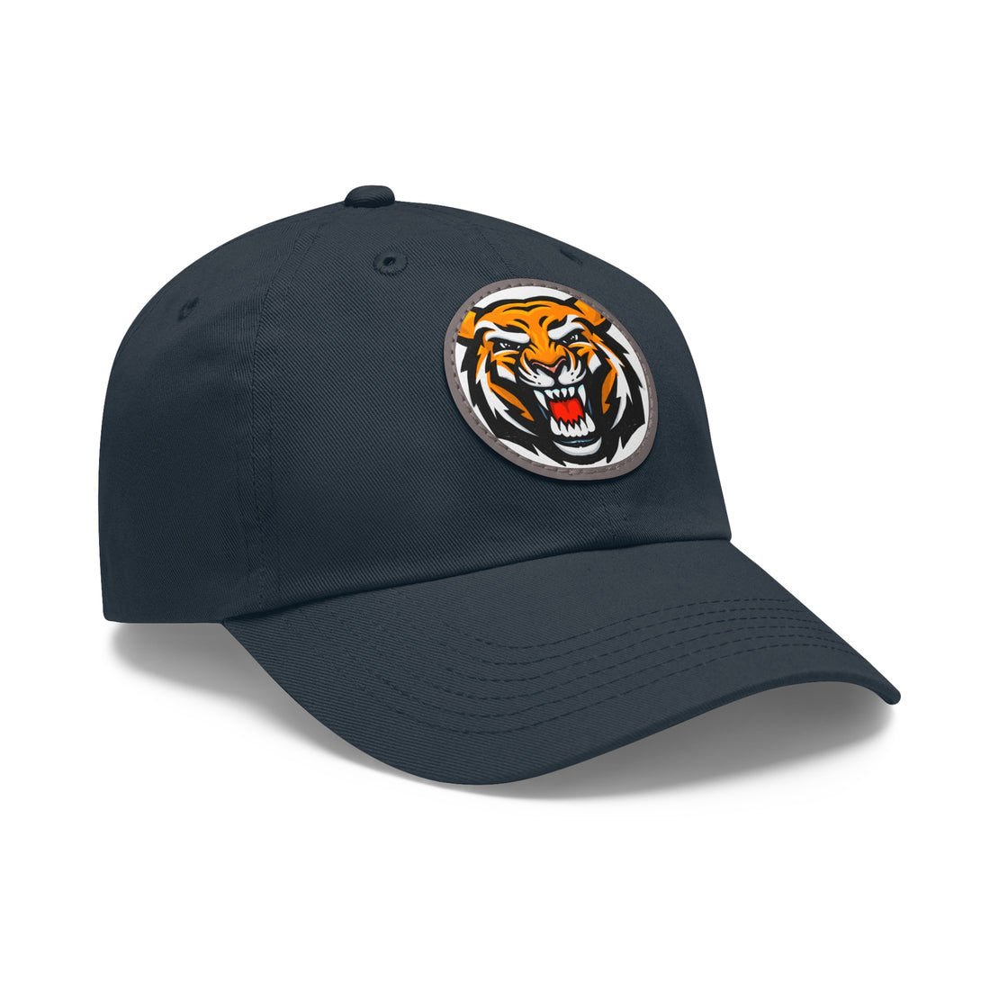Tiger - Dad Hat with Leather Patch (Round)