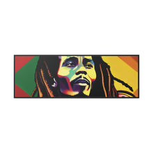 Colored Bob Marley Canvas Wraps, Horizontal Frame