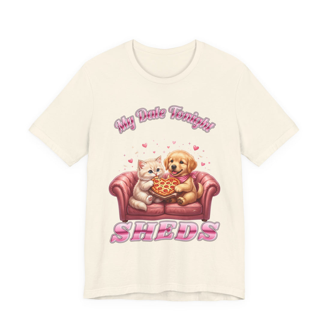 My Date Tonight Sheds funny cat and dog lover t-shirt by Inkida, view 3