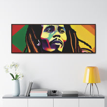 Colored Bob Marley Canvas Wraps, Horizontal Frame