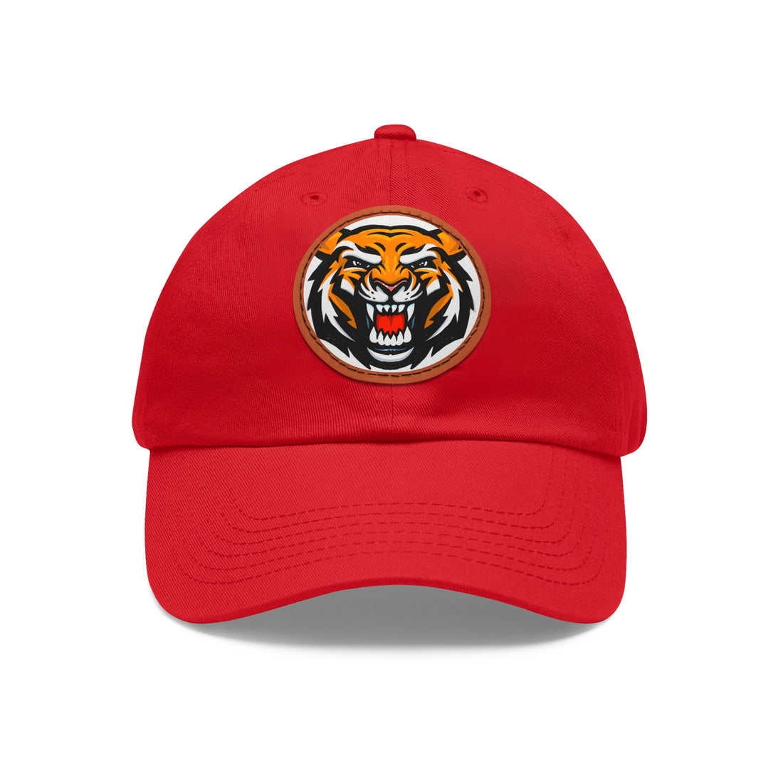Tiger - Dad Hat with Leather Patch (Round)