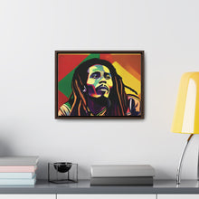 Colored Bob Marley Canvas Wraps, Horizontal Frame
