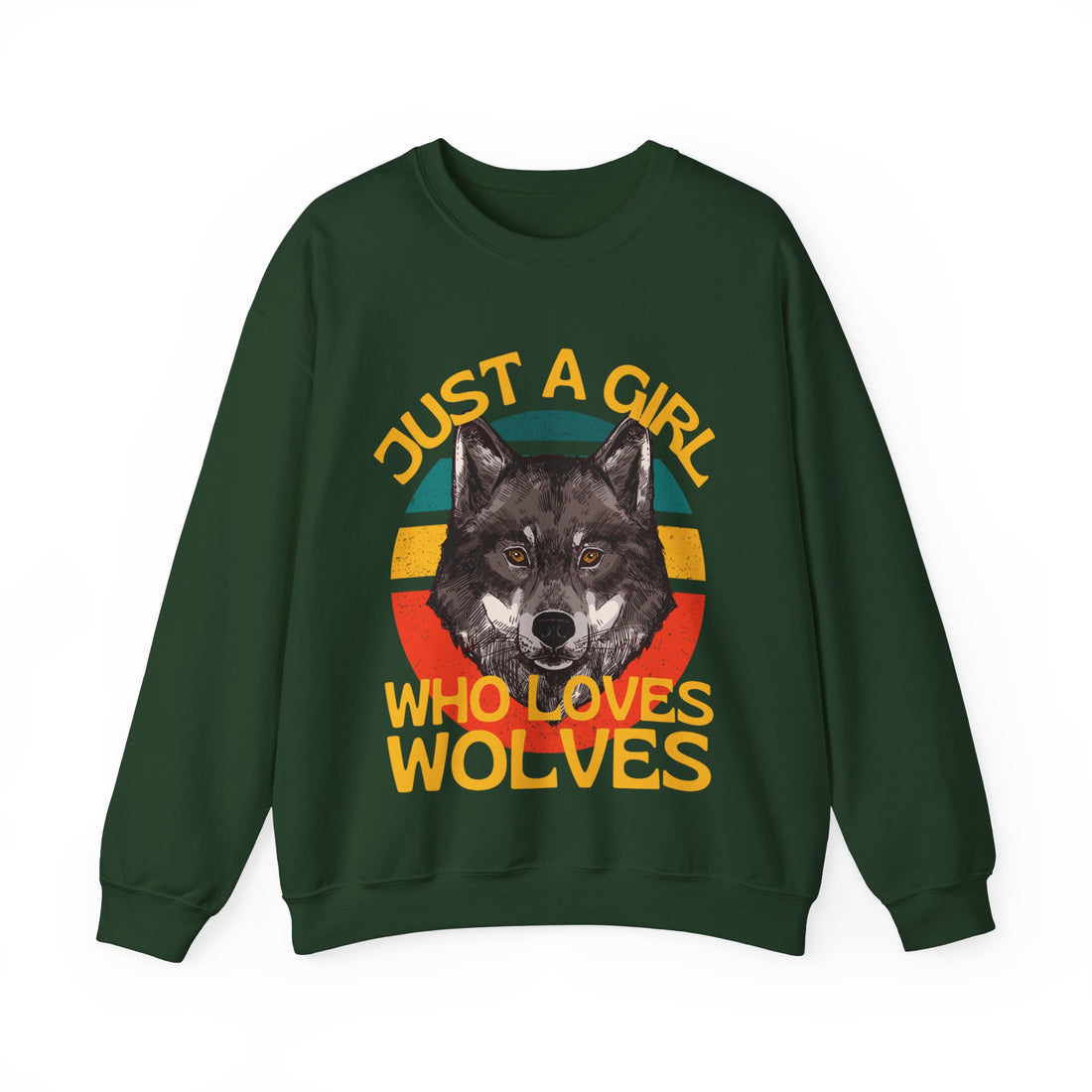 Just A Girl Who Loves Wolves Crewneck Sweatshirt