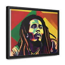 Colored Bob Marley Canvas Wraps, Horizontal Frame